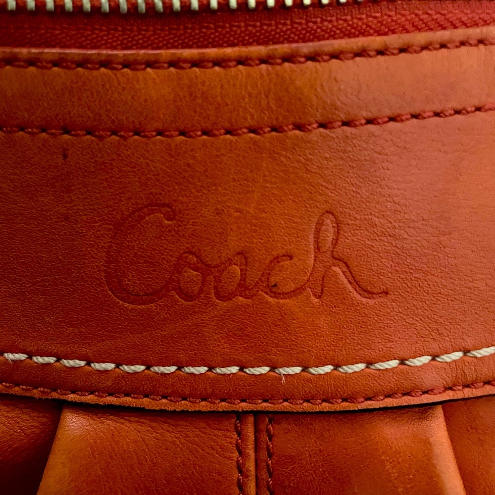 Spacious orange coach purse!